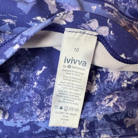 Ivivva By Lululemon Girls Athletic Ruched Leggings Size 10 - Picture 5 of 5
